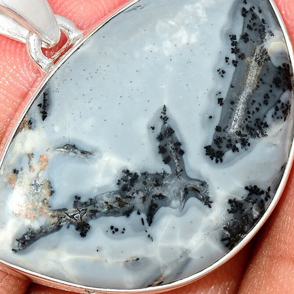 Maligano Jasper MOON sterling silver pendants - Picture 2 of 2